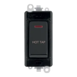 20AX Double Pole Switch With LED Module - Black -