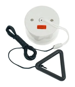 16A Double Pole Pull-cord Switch with Grey Bangle