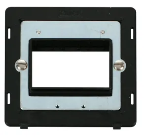 1 Gang Plate Triple Aperture Insert - Black