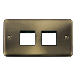 2 Gang MiniGrid Unfurnished Plate - 2 x 2 Aperture