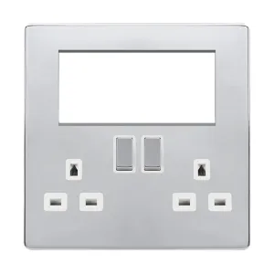 2 GANG 3 PIN SAFETY SHUTTER SWITCHED SOCKET WITH Q