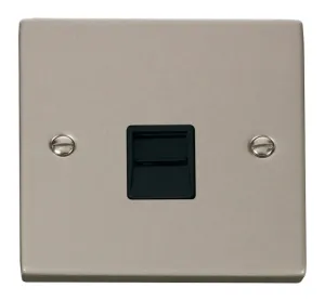 Single Telephone Socket Outlet Master - Black