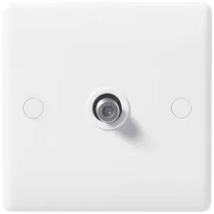WHITE NEXUS MOULDED SINGLE SOCKET FOR SATELLITE CO