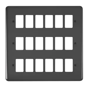 18 Gang GridPro Frontplate - Black Nickel