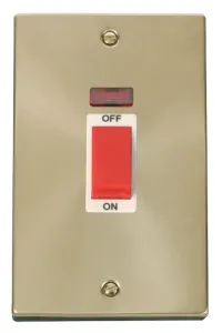 Deco - 50A 2 Gang Double Pole Switch With Neon (Ve