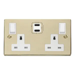 DECO 'NON INGOT' 13A 2 GANG SWITCHED SAFETY SHUTTE