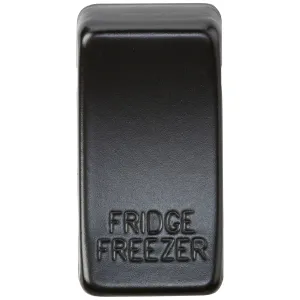 Switch cover "marked FRIDGE FREEZER" - matt black