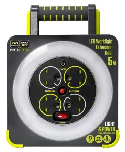 4 SOCKET 5M 13 AMP H05VV-F3G1,25MM WORKLIGHT REEL