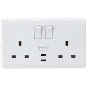 13A 2G DP Switched Socket with Dual USB-C 20V DC 1