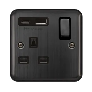 13A INGOT 1 GANG SWITCHED SOCKET OUTLET WITH TYPE