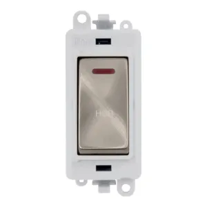 20AX Double Pole Switch With LED Module - Polar Wh