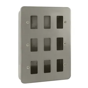 9 Gang GridPro Frontplate & Back Box (No Knockouts