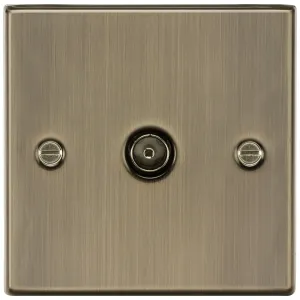 TV Outlet (non-isolated) - Antique Brass