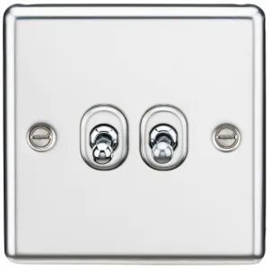 10AX 2G 2-way Toggle Switch - Polished Chrome