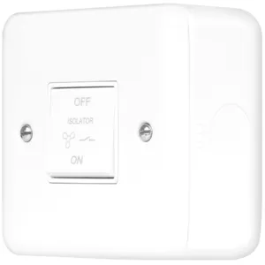 10A 3 POLE FAN ISOLATION SWITCH WITH BACK BOX