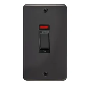 Deco Plus - 50A 2 Gang Double Pole Switch With Neo