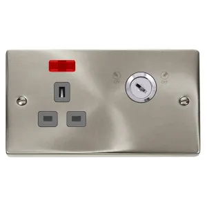 13A Ingot 1 Gang Double Pole Key Lockable Switched