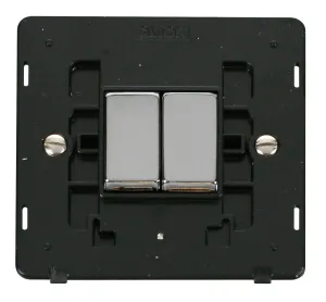 Ingot 10AX 2 Gang 2 Way Switch Insert - Black / Ch