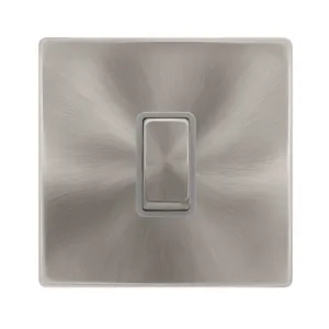 10AX INGOT 1 GANG INTERMEDIATE SWITCH - BRUSHED ST