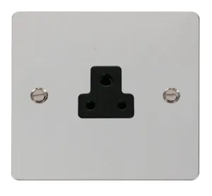 2A Round Pin Socket Outlet  - Black