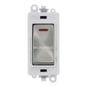 20AX Double Pole Switch With LED Module - Polar Wh