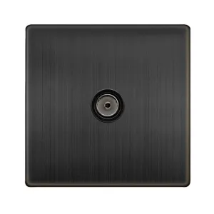 SINGLE NON-ISOLATED COAXIAL OUTLET - MATT BRONZE C