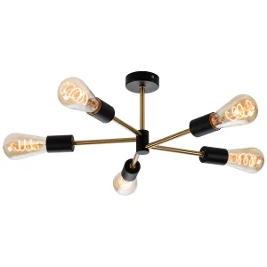 SENA - 230V IP20 E27 5 Light Ceiling Pendant