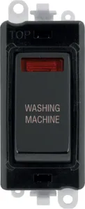 20AX Double Pole Switch With Neon Module - Black -