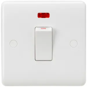 45A DP Switch with Neon (1G size) - White Rocker