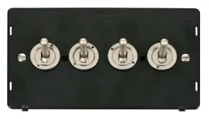 10AX 4 Gang 2 Way Toggle Switch Insert - Pearl Nic