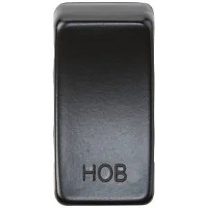 Switch cover "marked HOB" - matt black