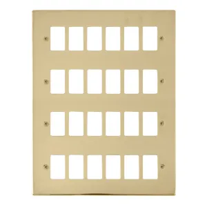 24 Gang GridPro Frontplate - Polished Brass