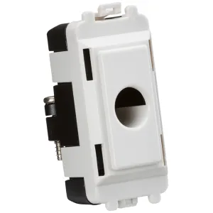 Flex outlet module (up to 10mm) - white