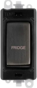 20AX Double Pole Switch Module - Black - Matt Bron