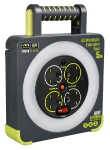 4 SOCKET 5M 13 AMP H05VV-F3G1,25MM WORKLIGHT REEL