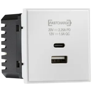 Dual USB A+C Charger Module (20V DC 2.25A Max. 45W