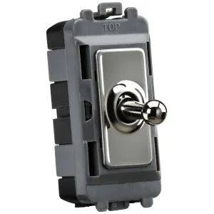 20AX 1G 2-way SP Grid Toggle Switch - black nickel