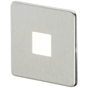 Screwless 230V LED Plinth Light - Brushed Brass