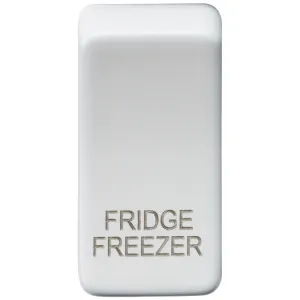 Switch cover "marked FRIDGE/FREEZER" - matt white