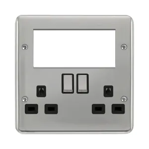 2 GANG 3 PIN SAFETY SHUTTER SWITCHED SOCKET WITH Q
