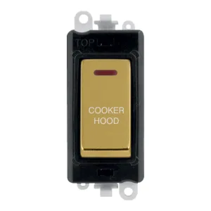 20AX Double Pole Switch With LED Module - Black -