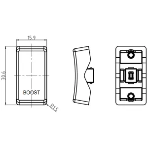 Switch, Rocker for Curved Edge Switch Grid, Printed FRIDGE FREEZER