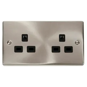 13A 2 GANG 3 PIN SAFETY SHUTTER UNSWITCHED SOCKET