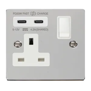 DECO 'NON INGOT' 13A 1 GANG SWITCHED SAFETY SHUTTE
