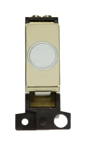 20A Ingot Flex Outlet Module - White- Brass
