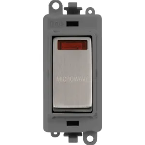 20AX Double Pole Switch With Neon Module - Grey -