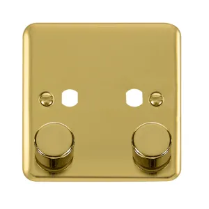 DPBR 2 GANG DOUBLE DIMMER PLATE & KNOBS