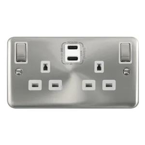 DECO+ 'INGOT' 13A 2 GANG SWITCHED SAFETY SHUTTER S