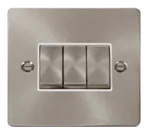 Ingot 10AX 3 Gang 2 Way Switch   - White