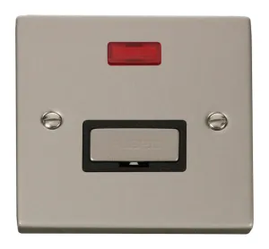 13A Fused 'Ingot' Connection Unit With Neon - Blac